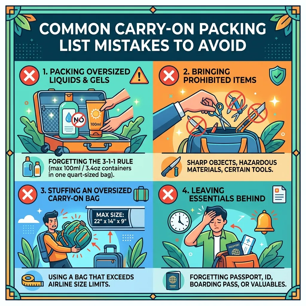 Common Carry On Packing List Mistakes to Avoid